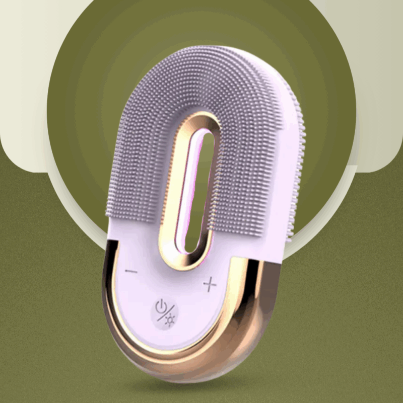 Trimey Facial Deep-Cleansing Brush with Light Therapy – Glowing Skin & Clear Pores